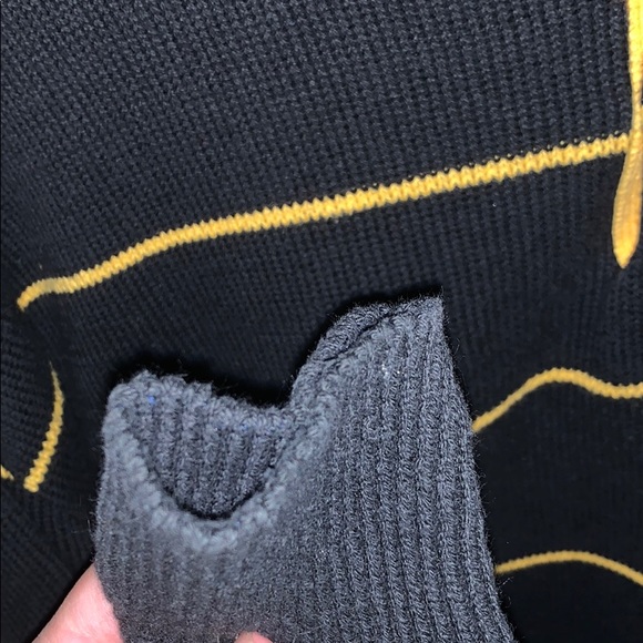 3 Strikes Black and Yellow 2 button Sweater SZ XL - Picture 6 of 6